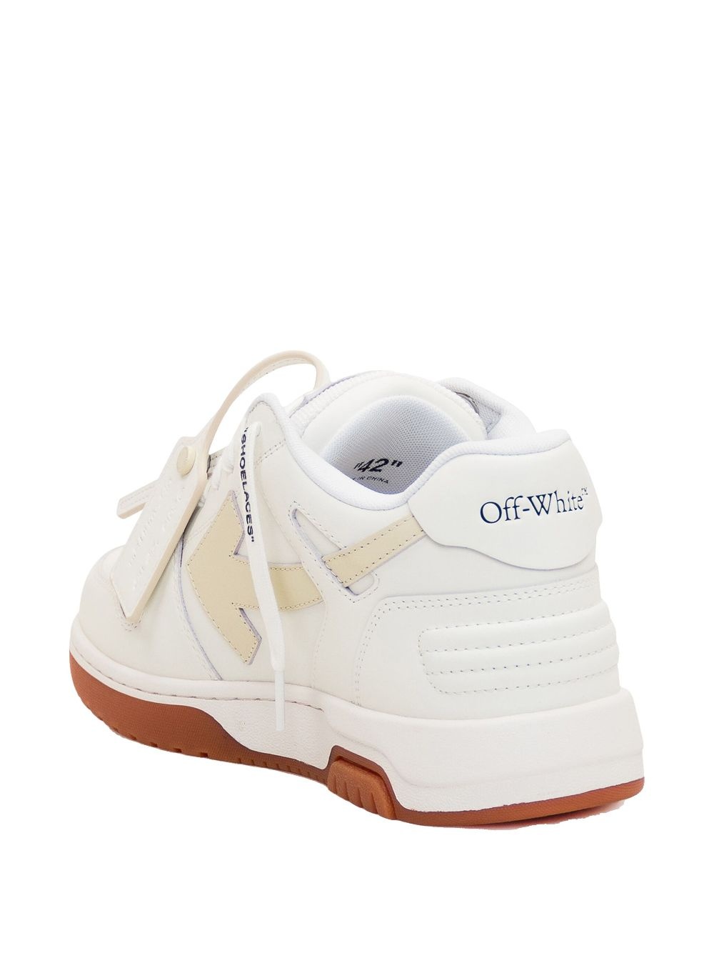 Out Of Office panelled leather sneakers - 3