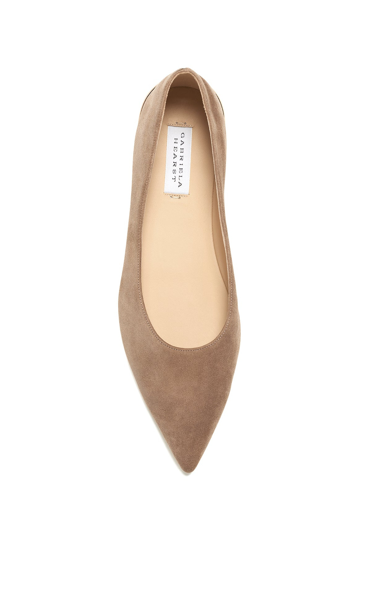 Fleur Ballerina Flat Shoe in Dark Sand Suede - 4