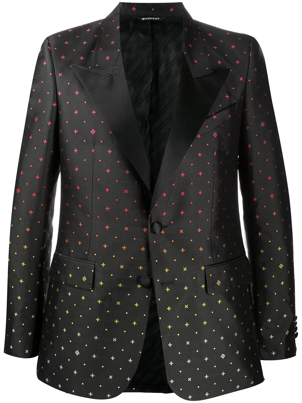 logo-print blazer - 1