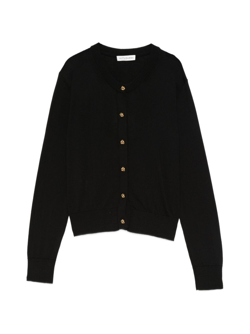 button-fastening cardigan 1