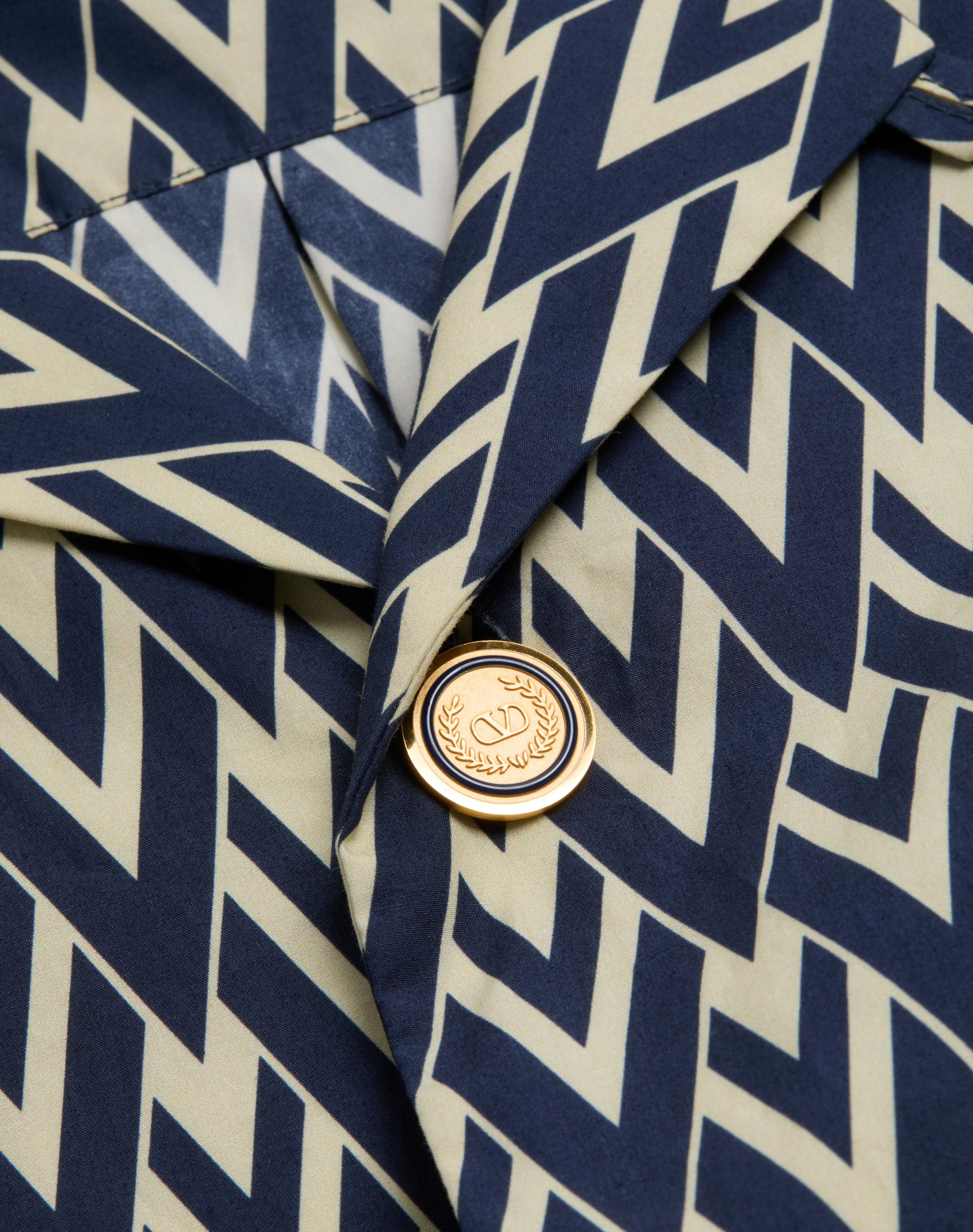 COTTON POPELINE BOWLING SHIRT WITH TOUTE LA V PRINT - 9