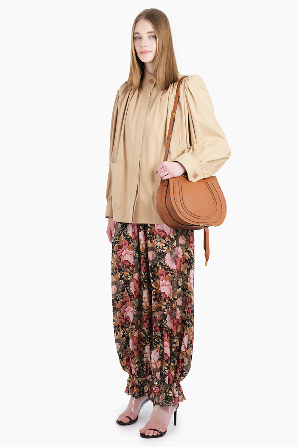 MARCIE MEDIUM BAG | TAN WITH TAN STITCHING - 7