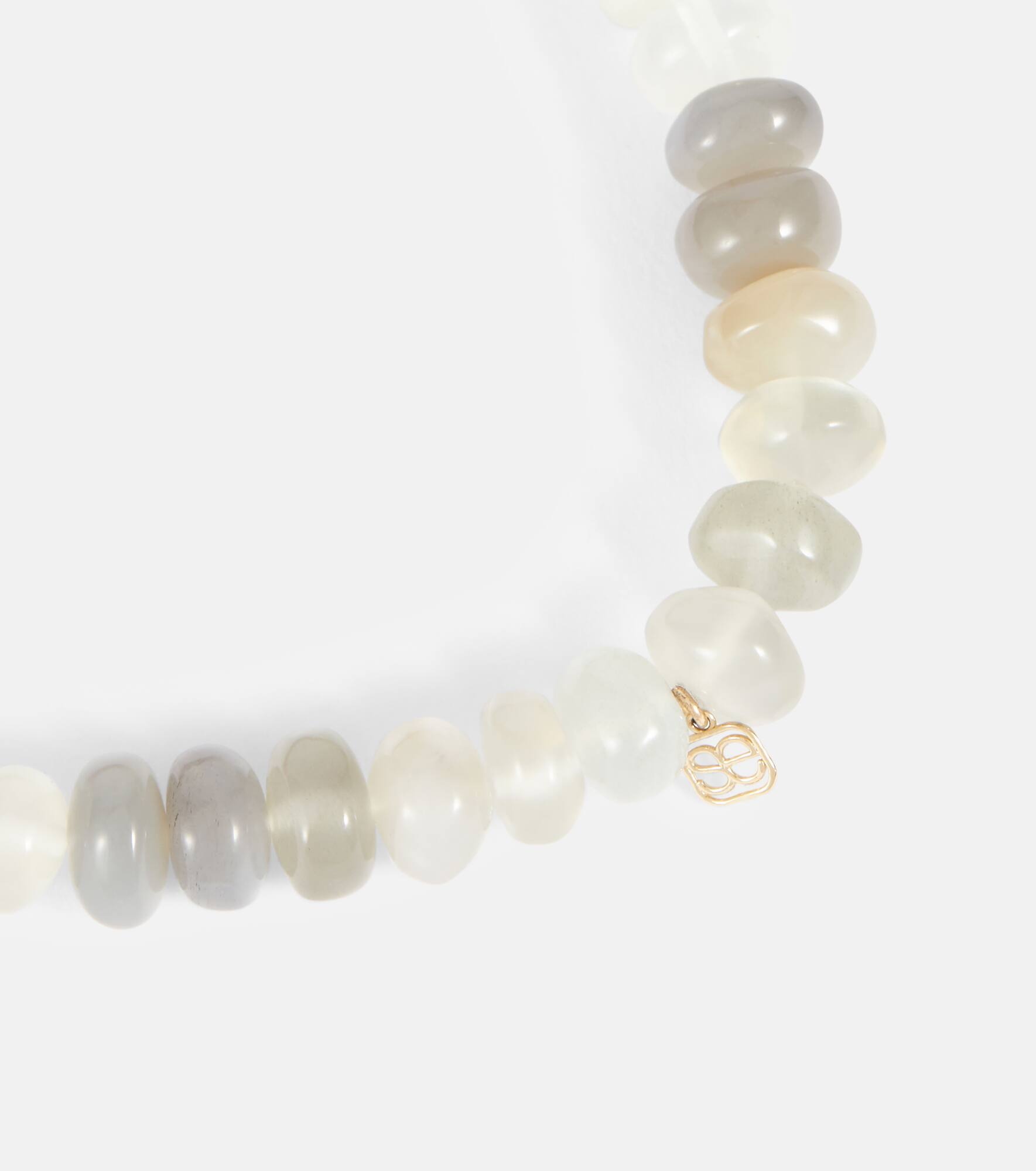 14kt gold and moonstone bracelet with diamonds - 4