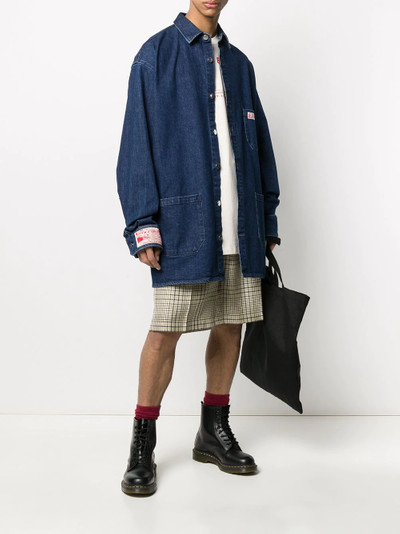 Raf Simons oversized denim shirt outlook