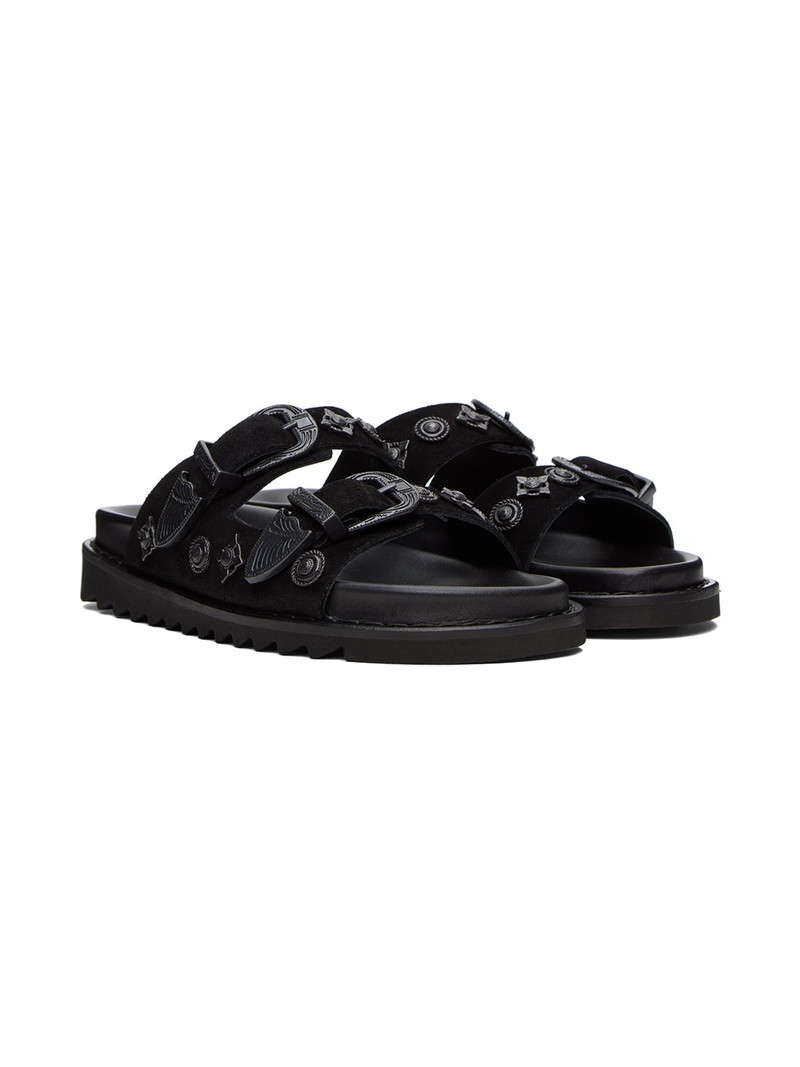 SSENSE Exclusive Black Buckle Sandals 4