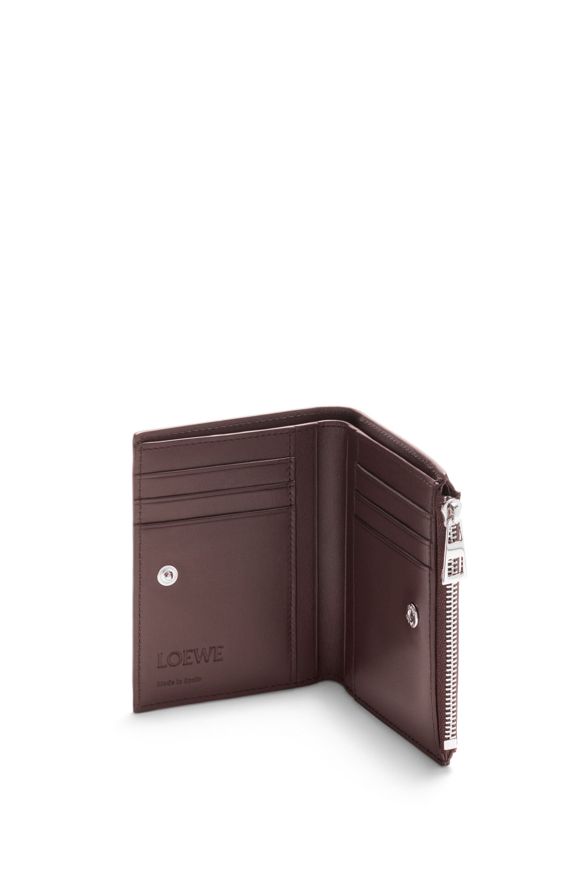 Slim compact wallet in deerskin - 3