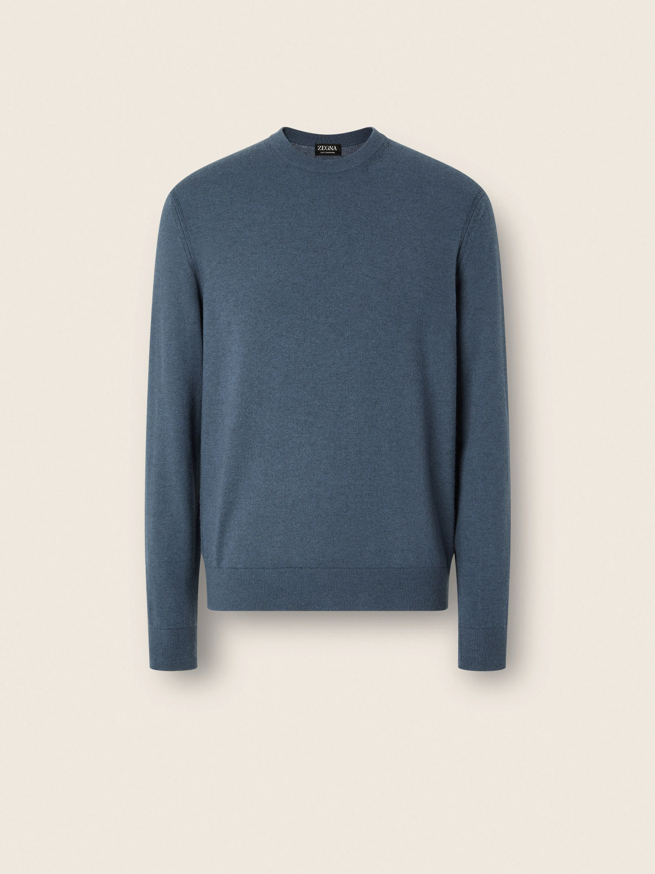 LIGHT BLUE OASI CASHMERE CREWNECK - 1