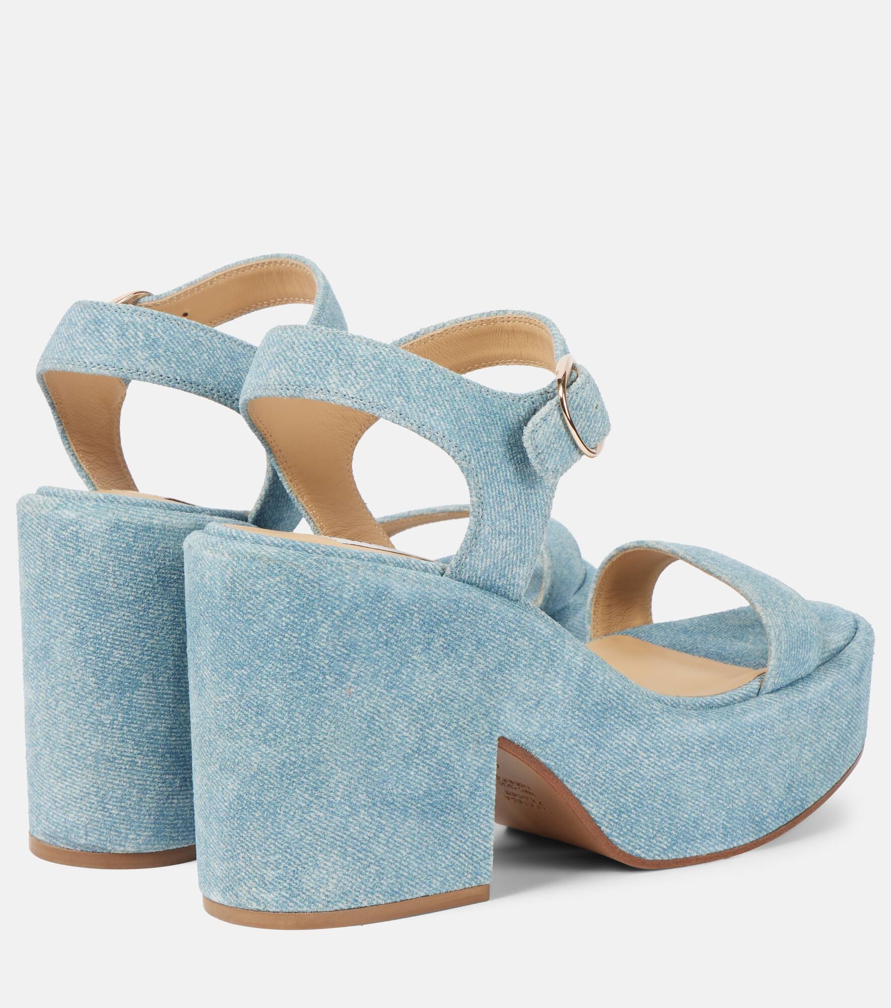 Iman denim platform sandals - 2