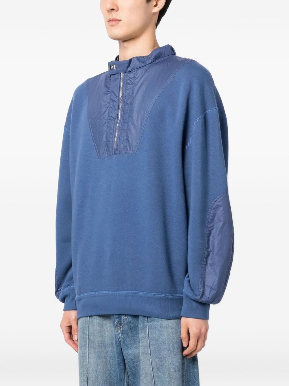 half-zip panelled sweatshirt - 3