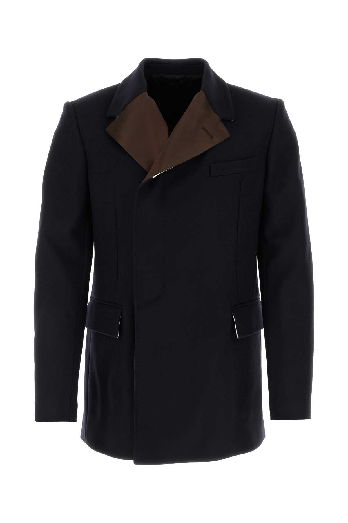 Wales Bonner Men Midnight Blue Wool Blend Blazer - 1