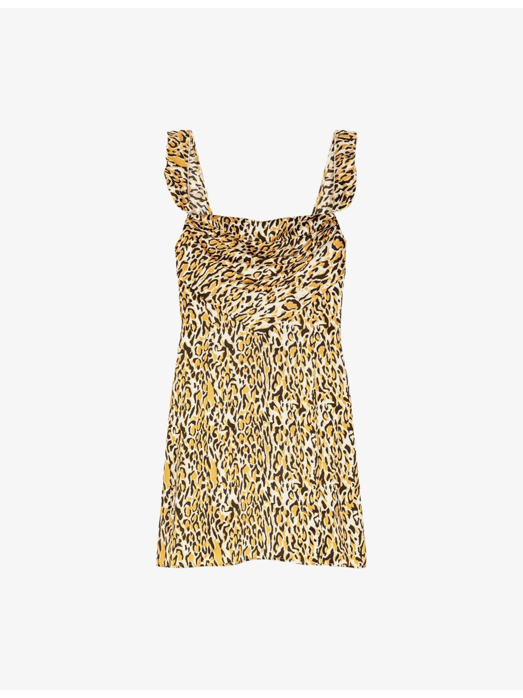 Leopard-Print Sleeveless Woven Mini Dress - 1