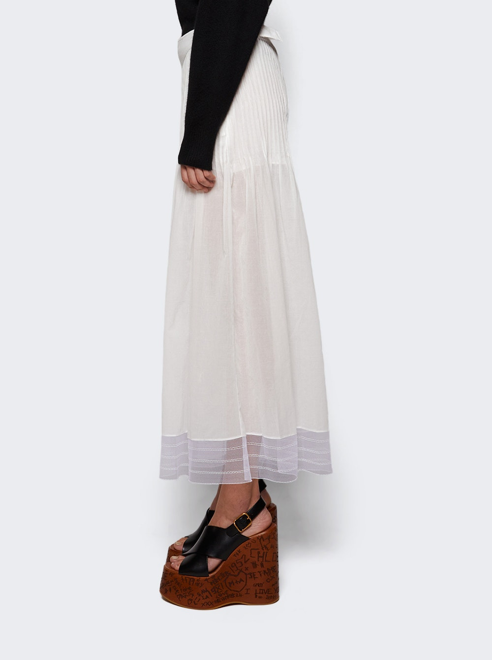 Vanished Pintucked Pant White - 3