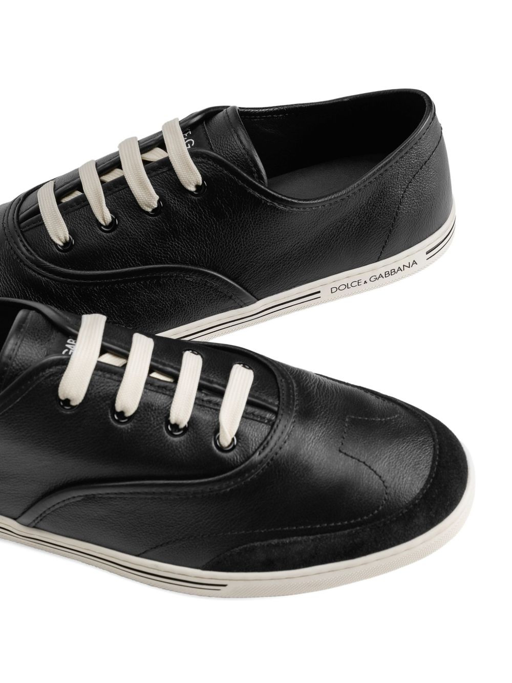 lace-up leather sneakers - 3