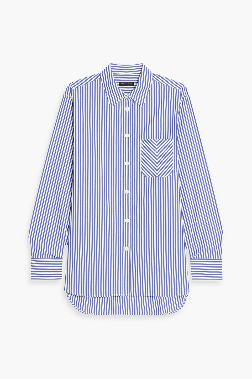 Maxine striped cotton-poplin shirt - 1