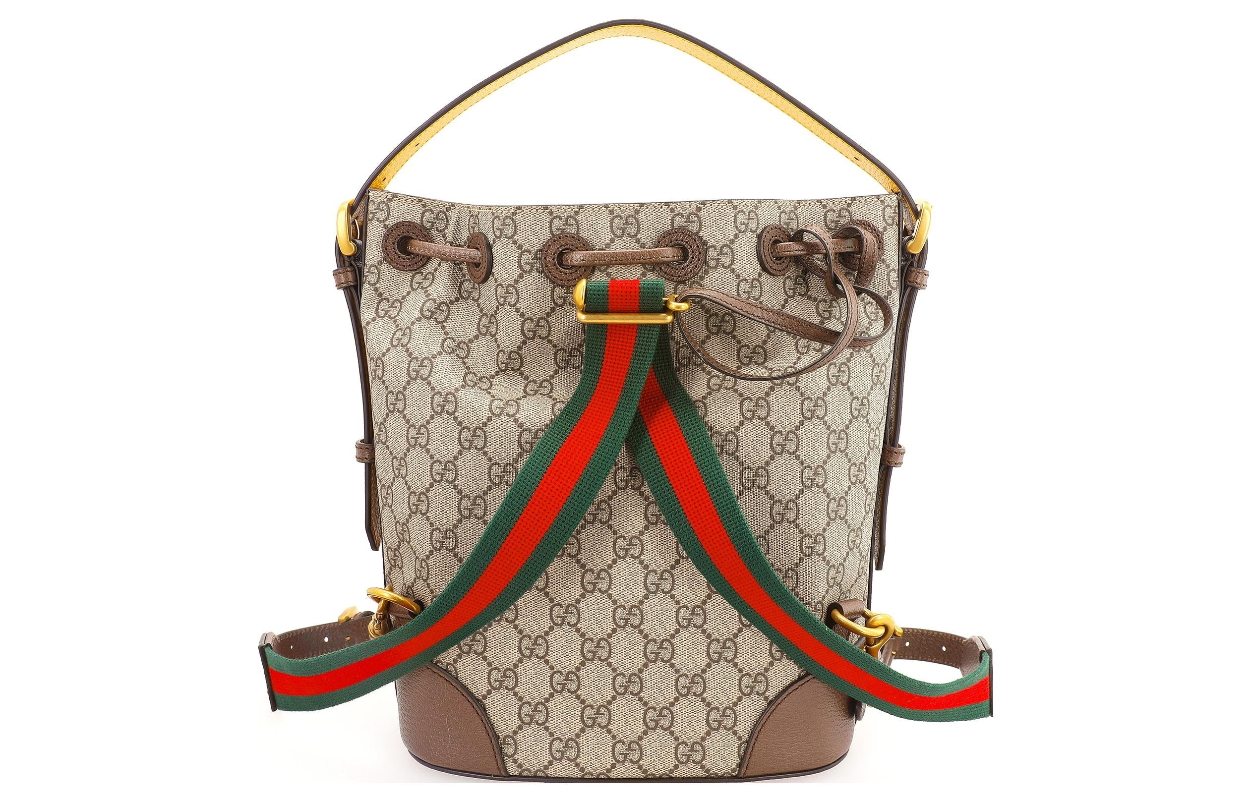 (WMNS) Gucci Neo Vintage Tiger Head Logo Drawstring handbag Large Capacity schoolbag Backpack Unisex - 4