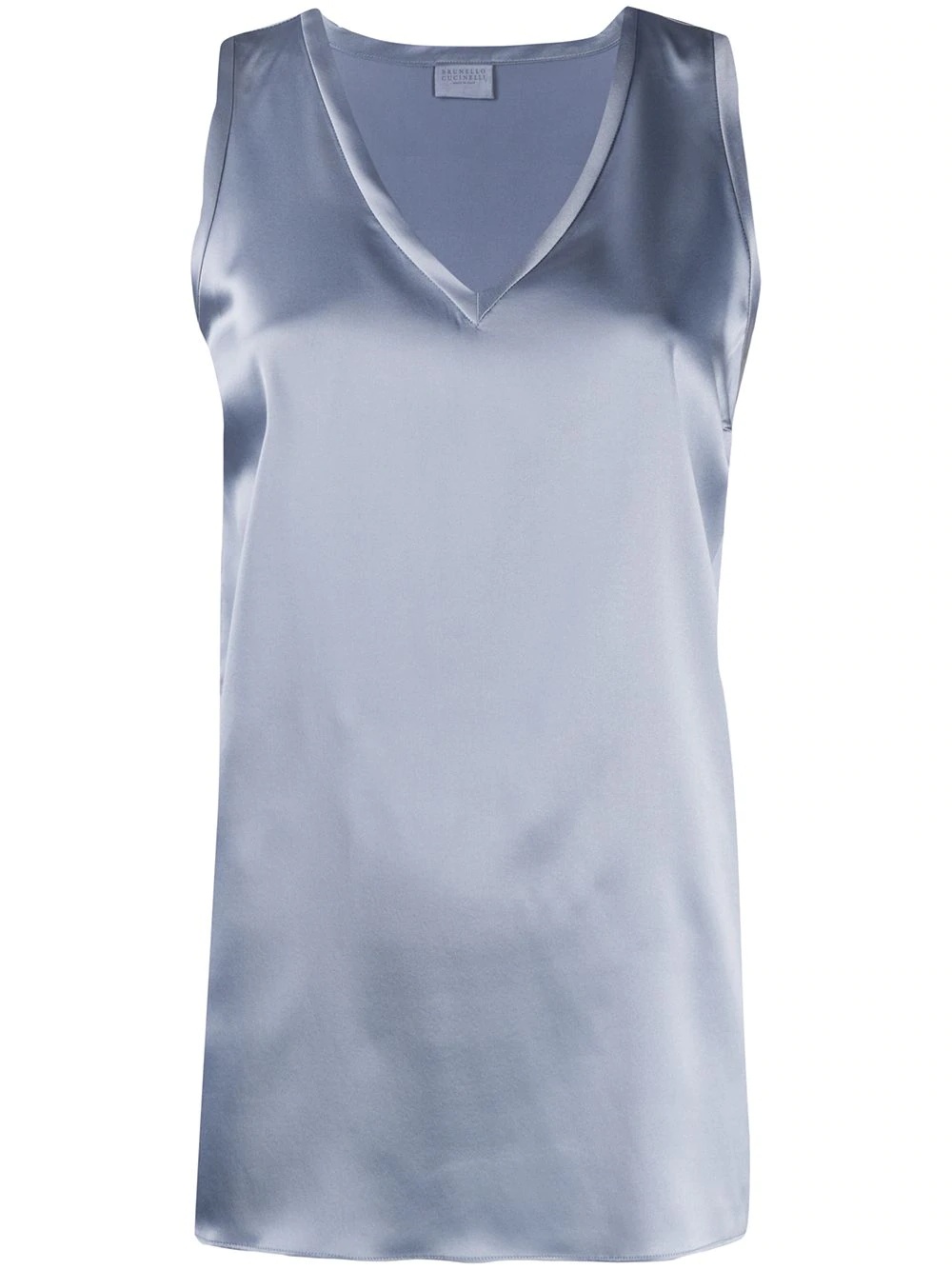 sleeveless v-neck top - 1