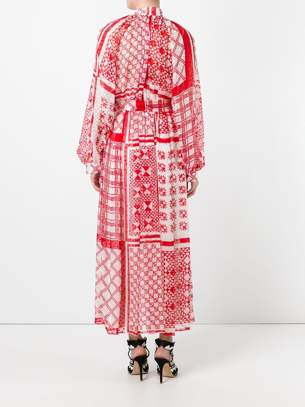 geometric print maxi dress - 4