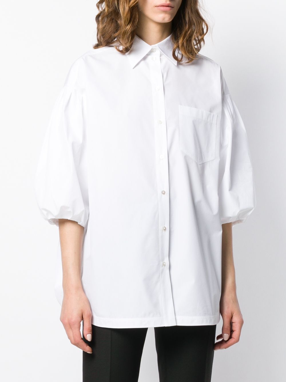 puff sleeve poplin shirt - 3