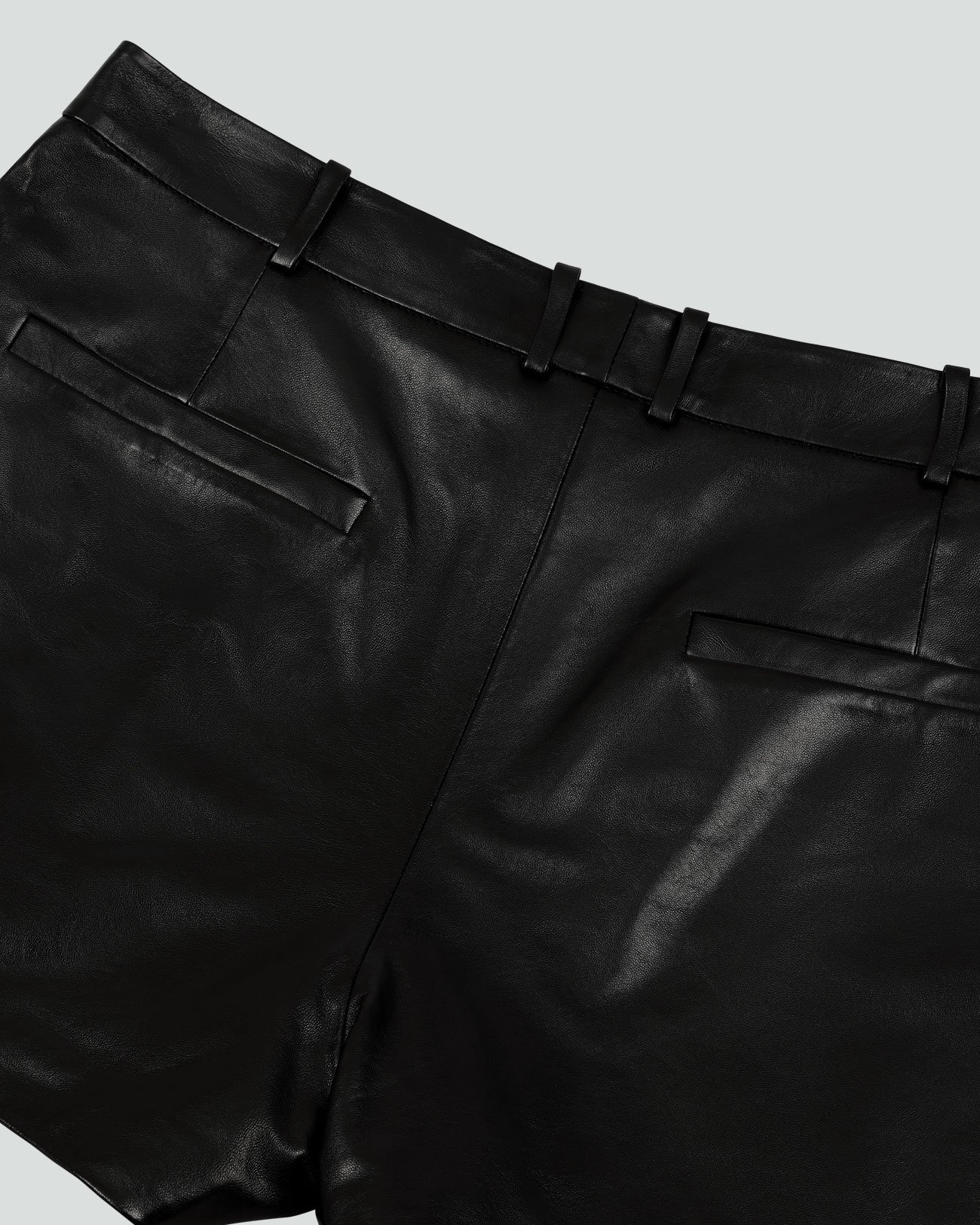 PUNY SHORT BLACK LEATHER - 4