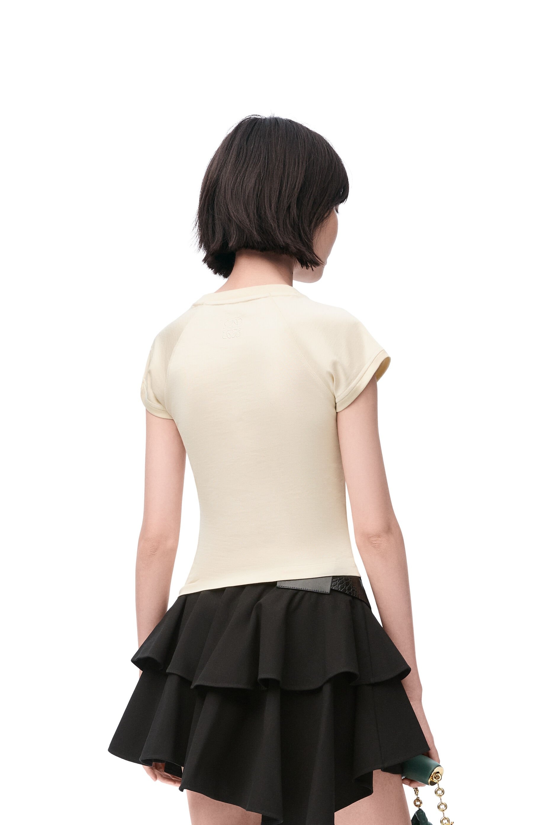 Small fit T-shirt in cotton and viscose - 4