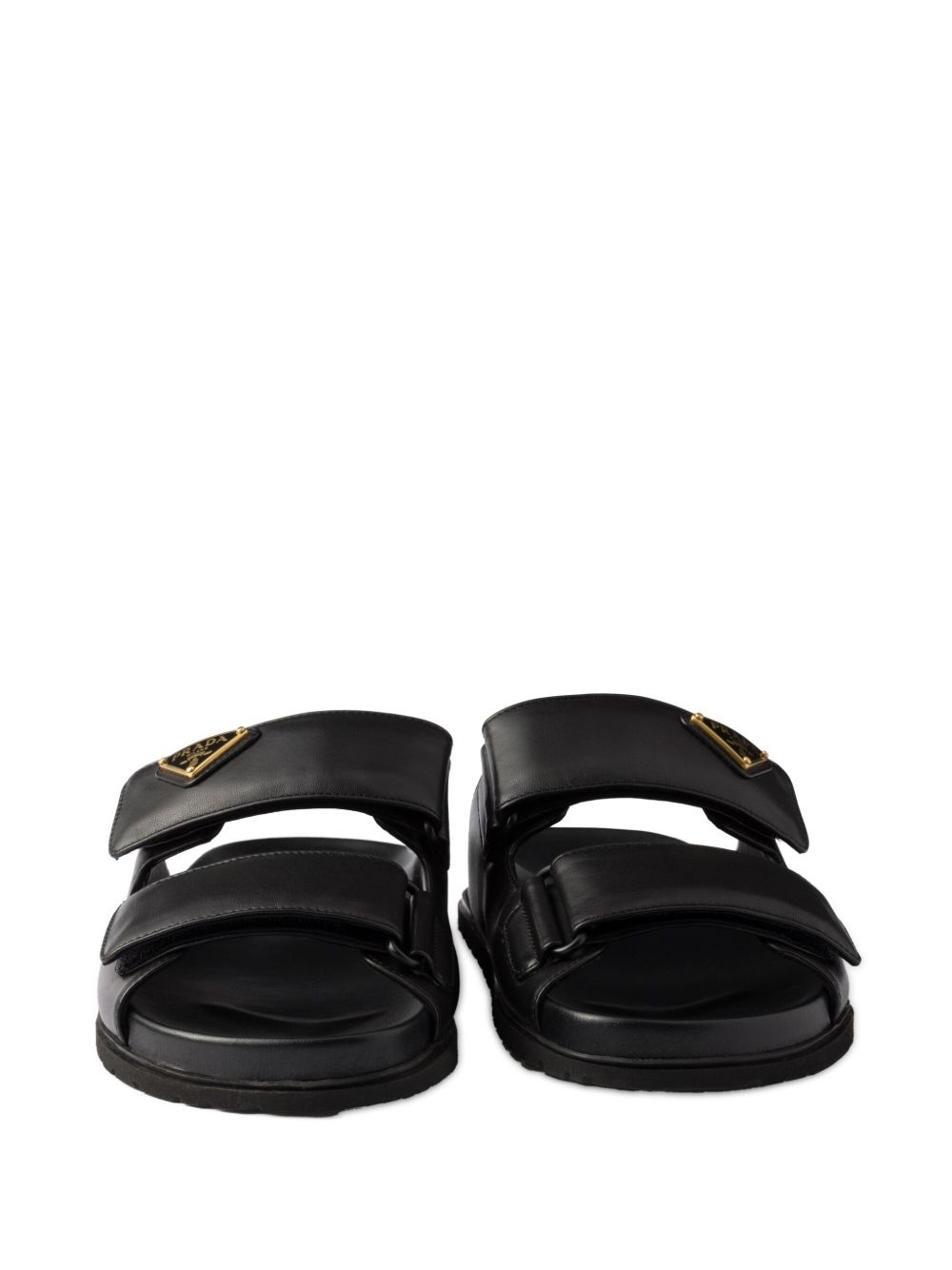 touch-strap leather sandals - 5