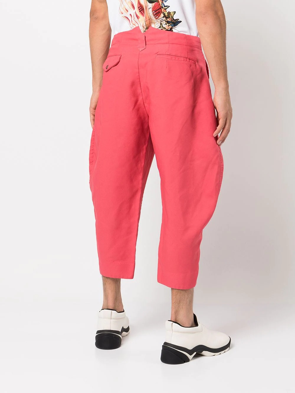 cropped wide-leg trousers - 4