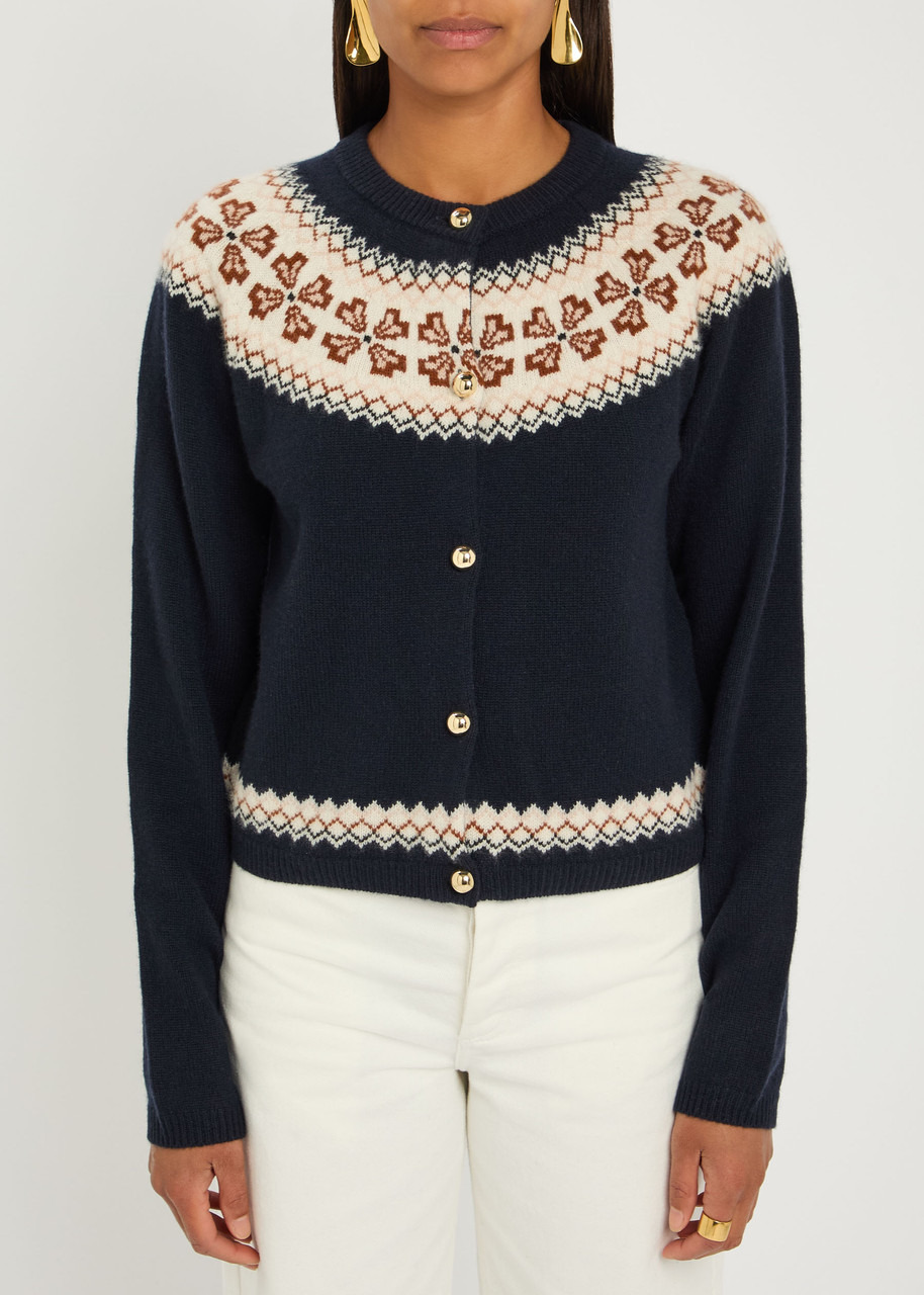 Frame Fair Isle Cashmere Cardigan - 2