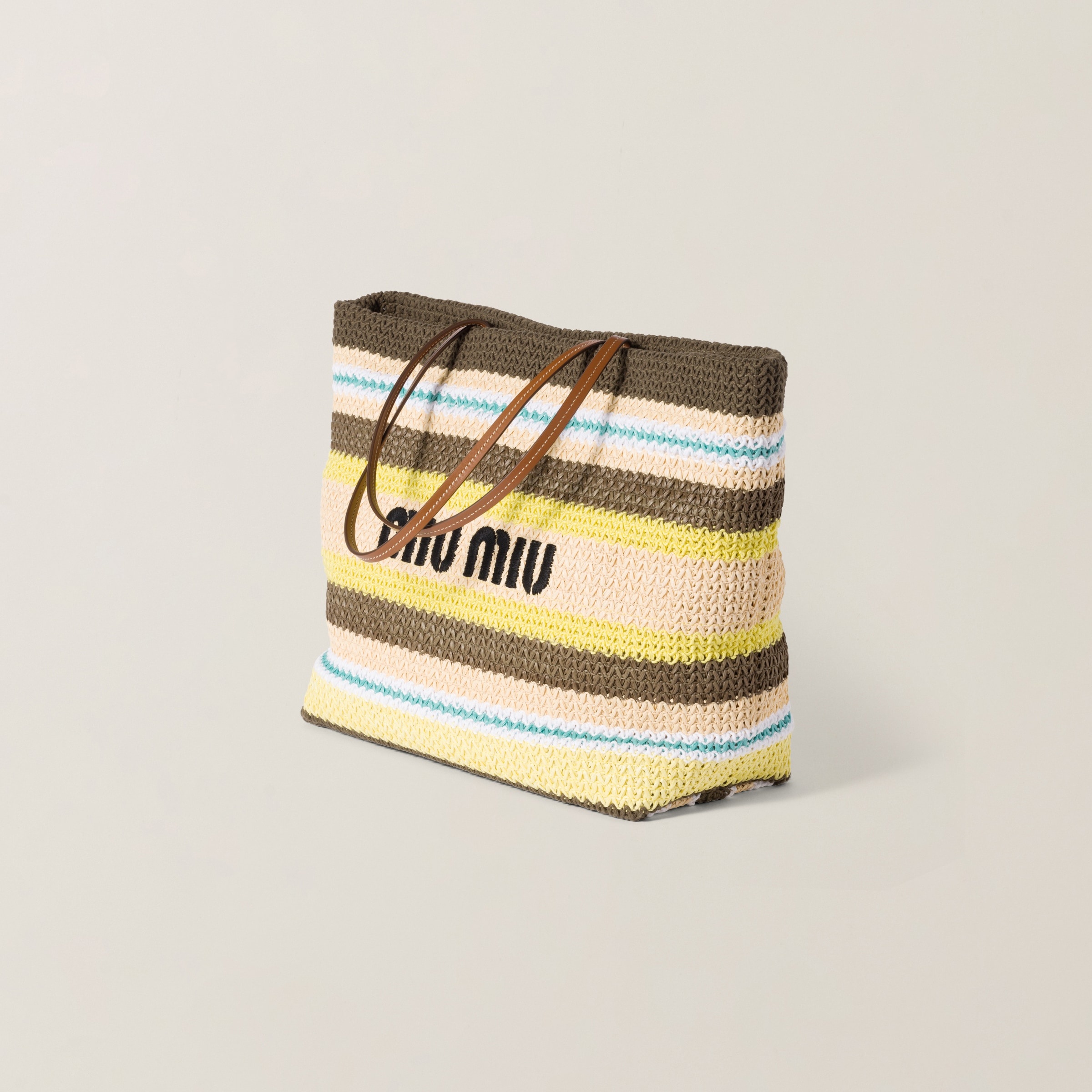 Raffia-effect woven tote bag - 3