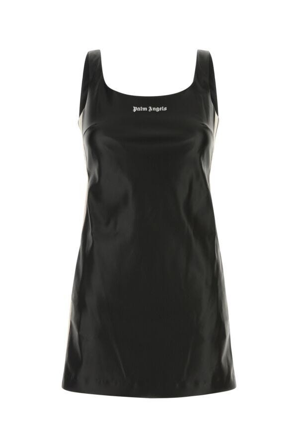 Palm Angels Palm Angels Woman Black Synthetic Leather Mini