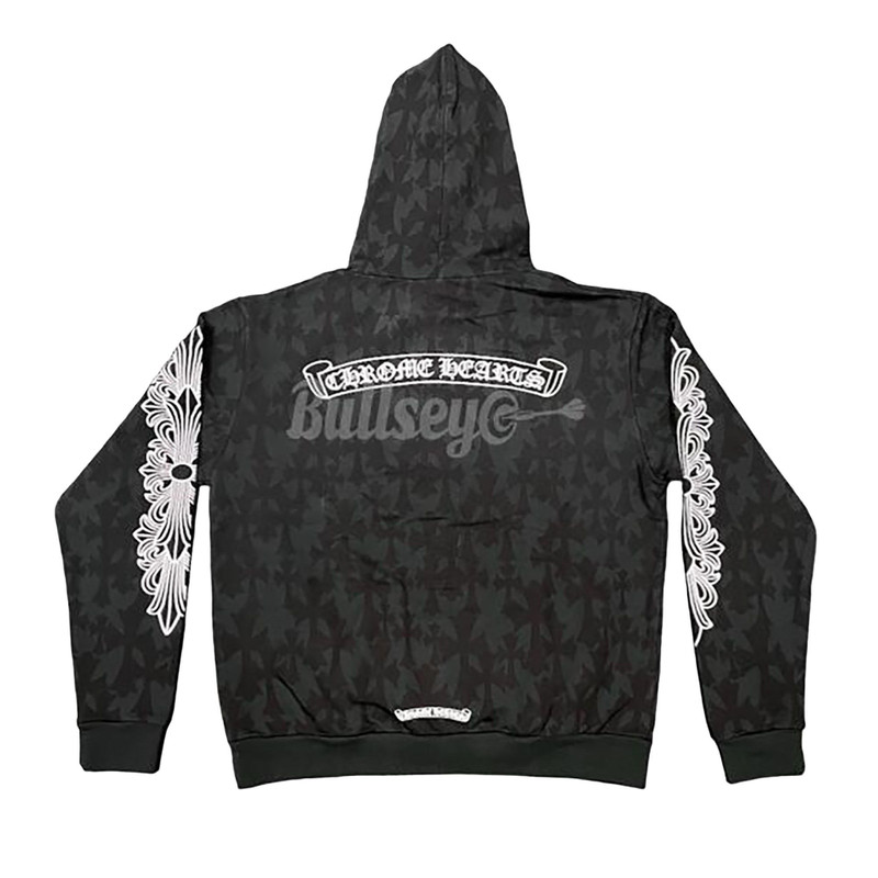 Chrome Hearts Chrome Hearts Cemetery Print Hoodie 'Black' outlook