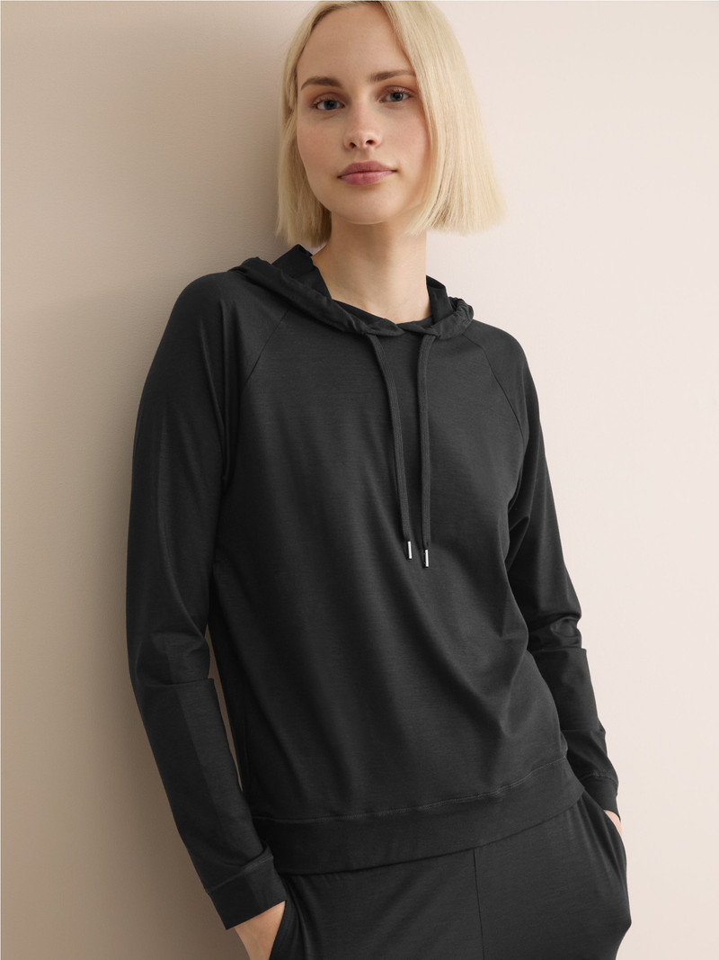 Basel Micro Modal Hoodie Black 8