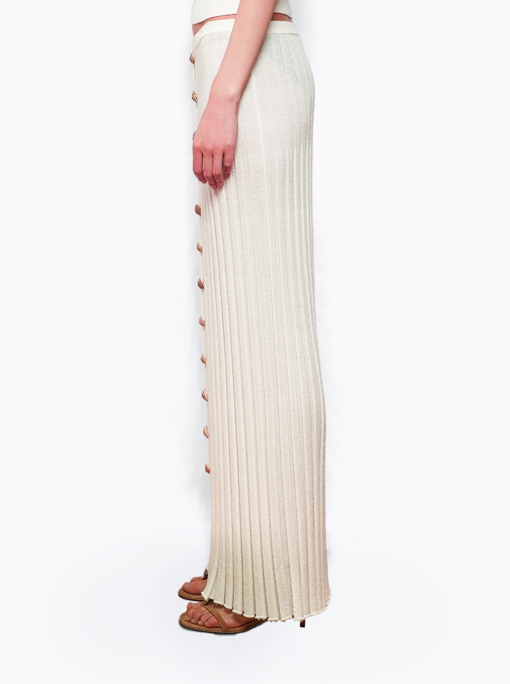Sundial Shell Sunray Knit Skirt White - 3