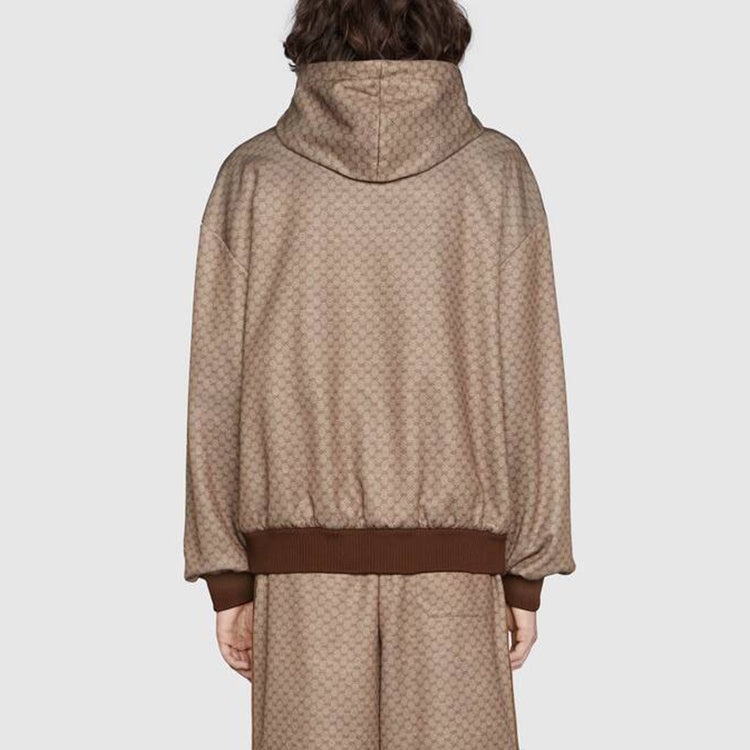 Men's Gucci FW21 Micro Mark Knit Hood Brown 655153-XJDFB-2100 - 4