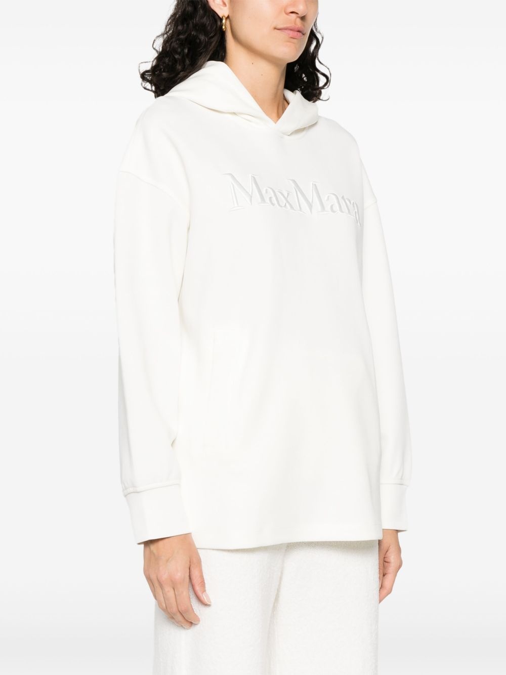 embroidered-logo hoodie - 3