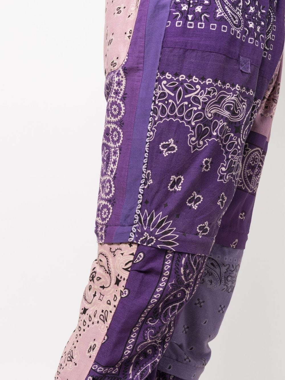 bandana-print straight trousers - 6