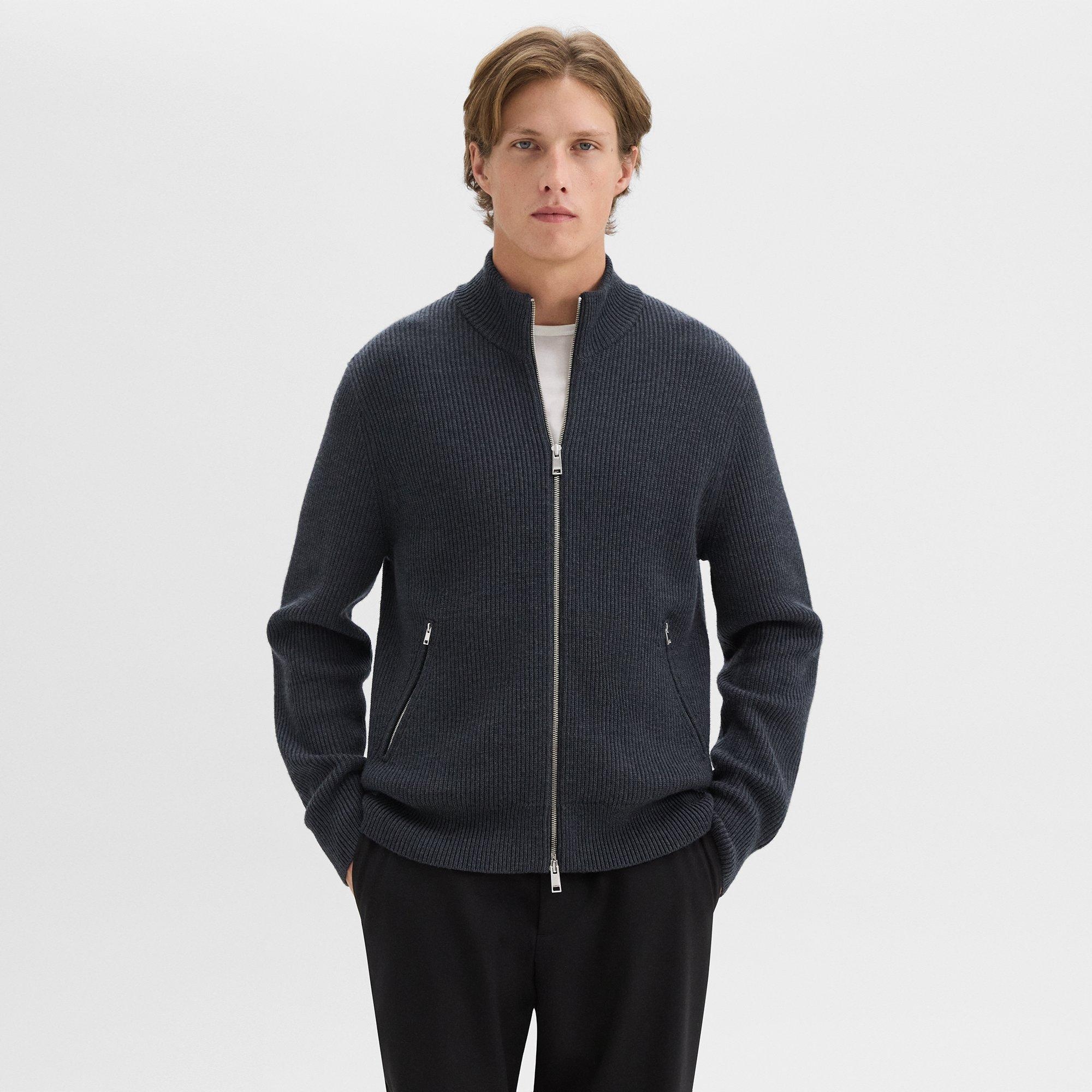 Ribbed Zip-Up Cardigan in Merino Wool - 2