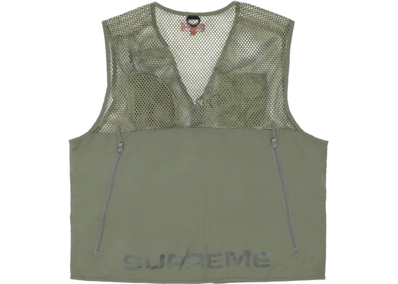 Supreme Supreme Mesh Cargo Vest Light Olive outlook