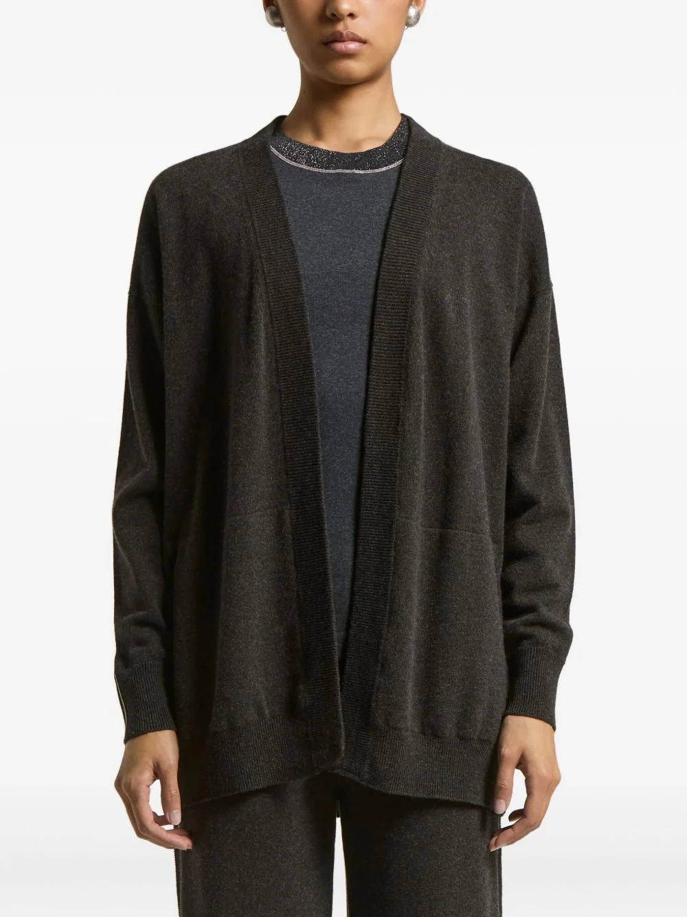 pocket-detail long-sleeves cardigan - 1