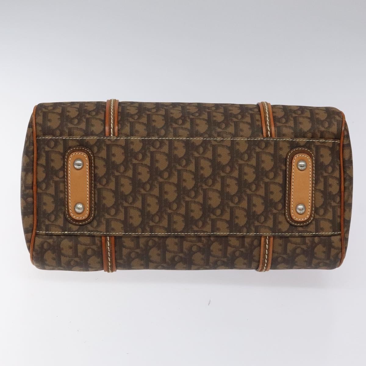 DIOR Romantic Trotter Canvas Hand Bag Brown - 5