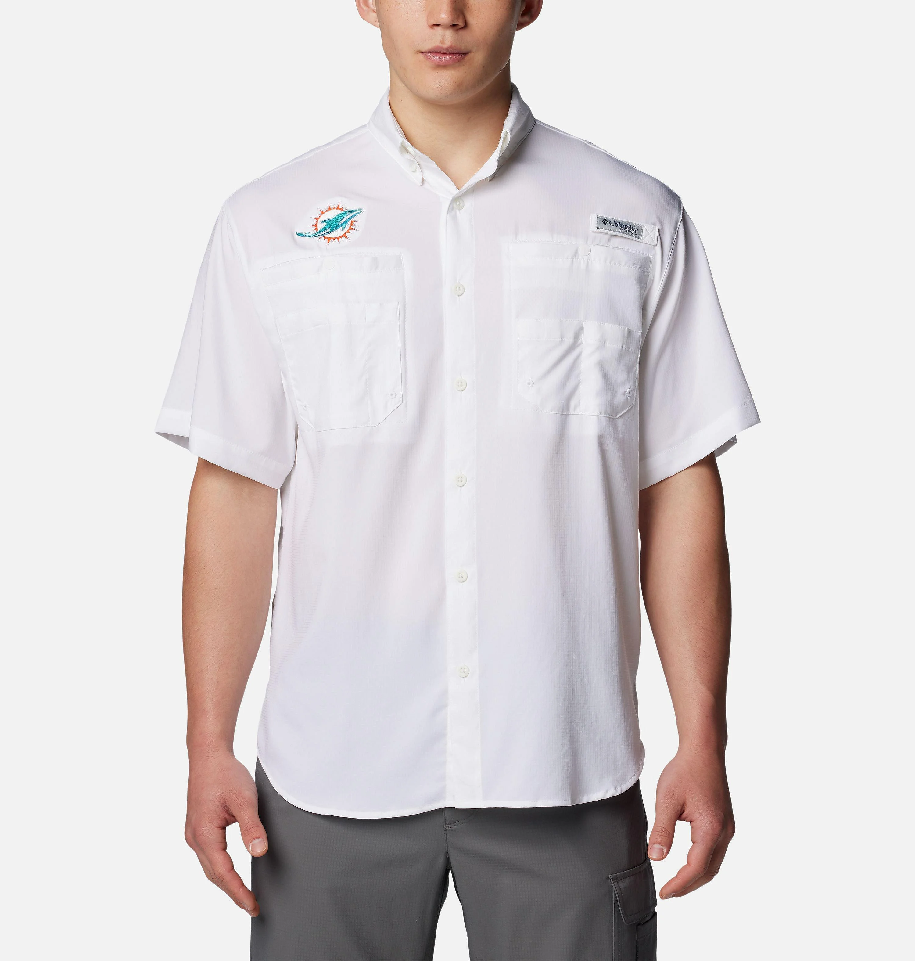 Men's PFG Tamiami Short Sleeve Shirt - Miami Dolphins - 1