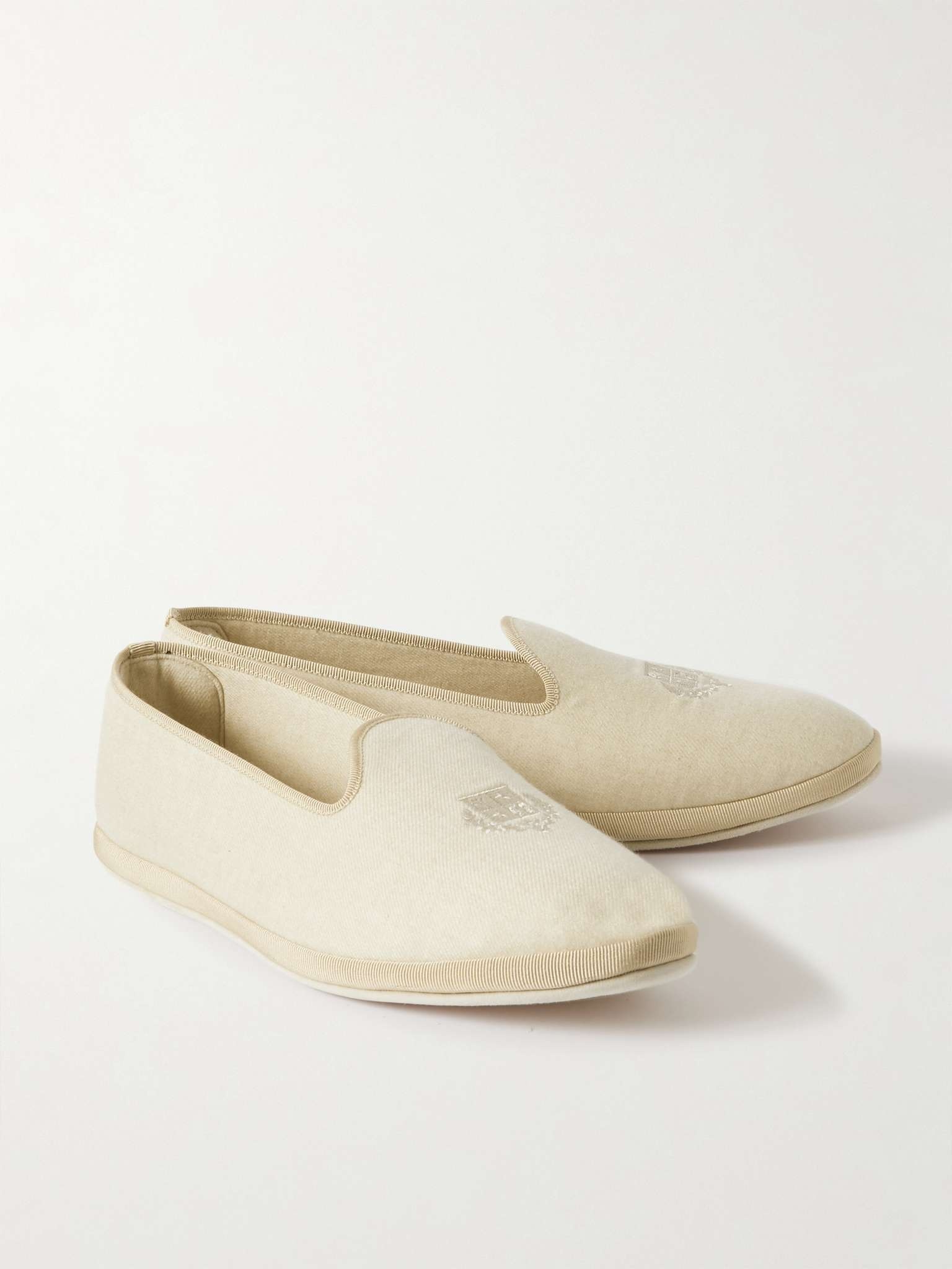 Logo-Embroidered Cashmere Slippers - 4