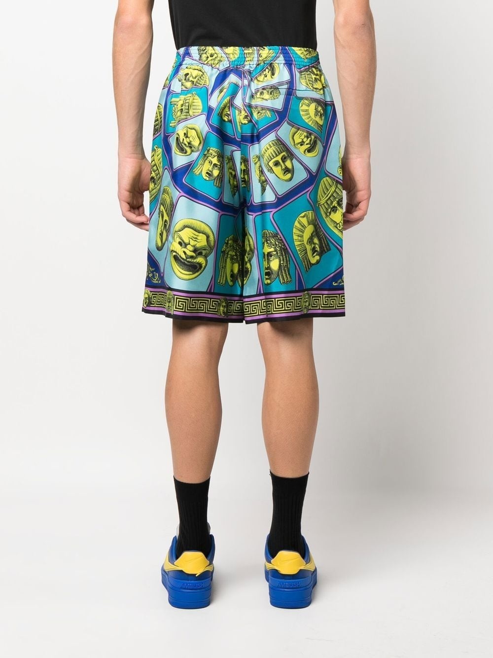 Le Maschere print silk shorts - 4