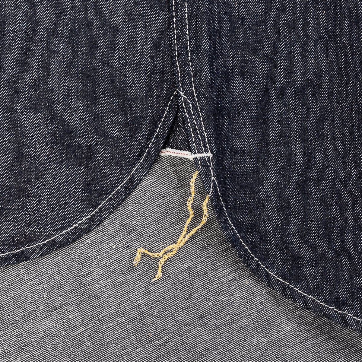 IHSH-320-IND 10oz Selvedge Denim Western Shirt - Indigo - 12