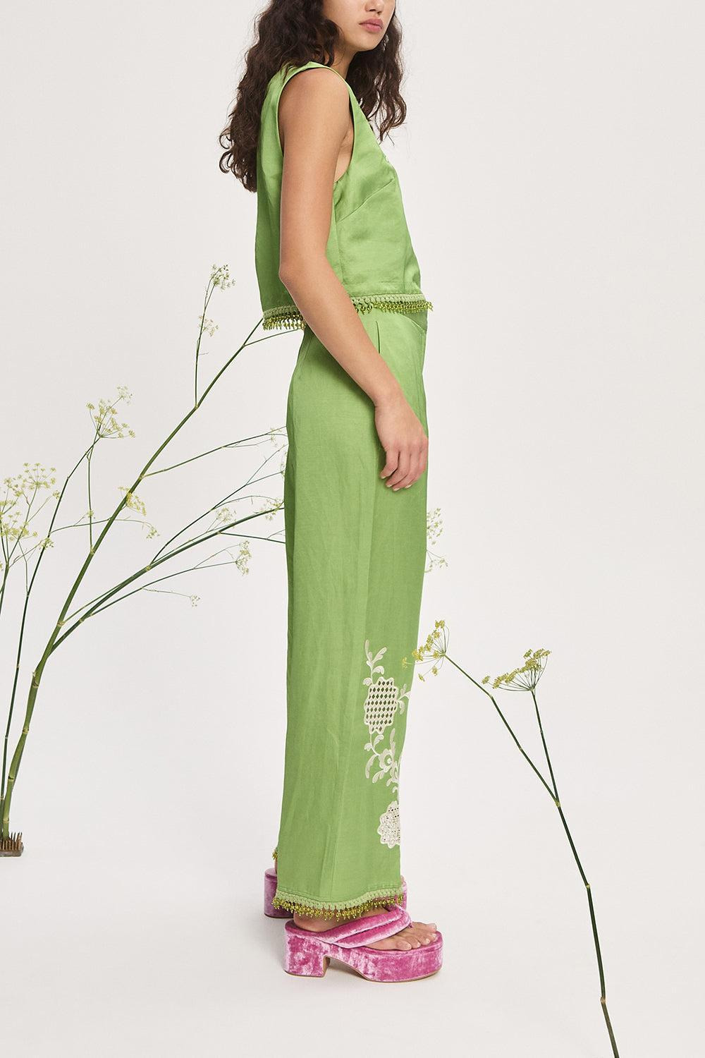 Luisa Embroidered Pant - 4