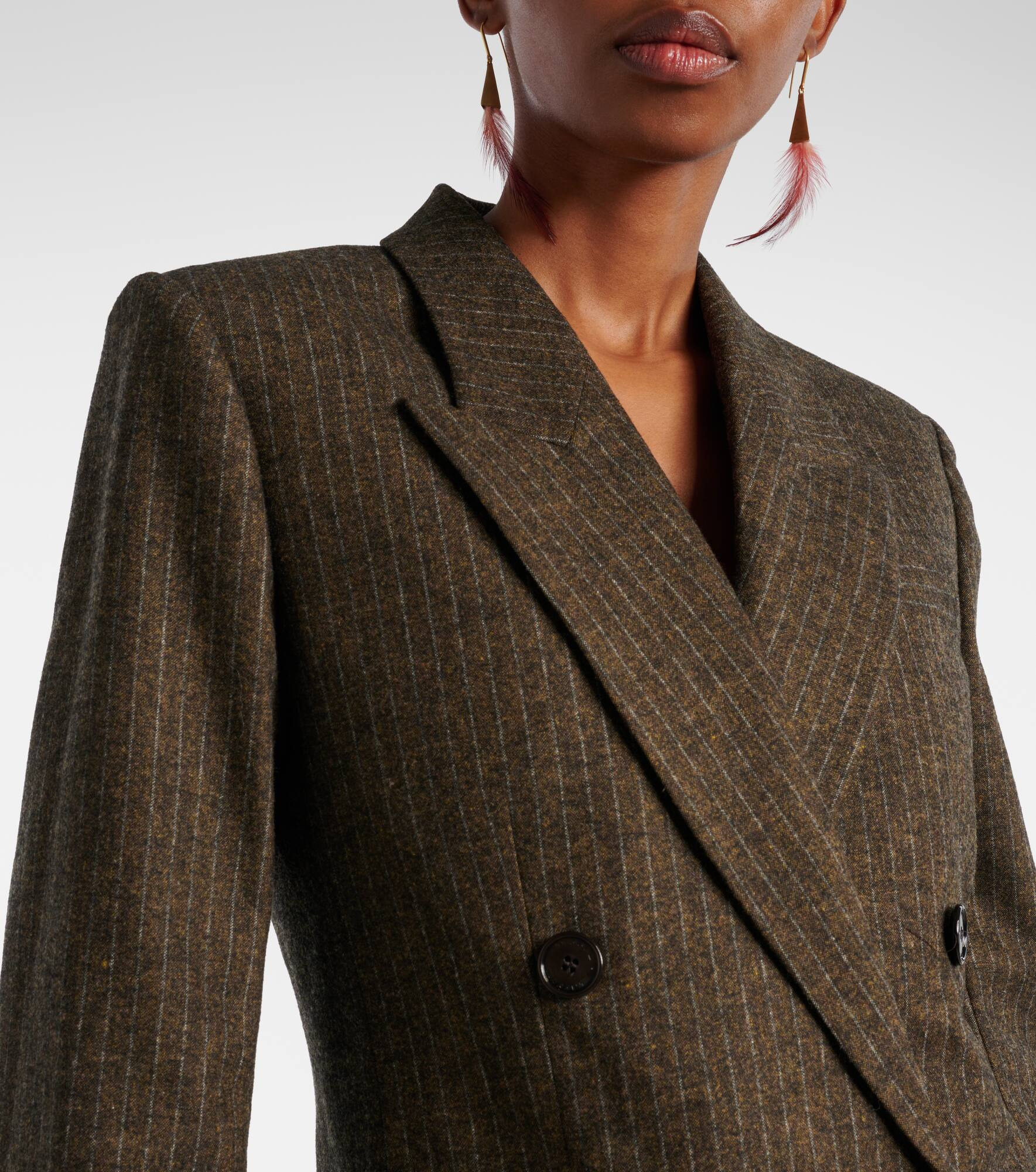 Jevima chalk stripe suit jacket - 4