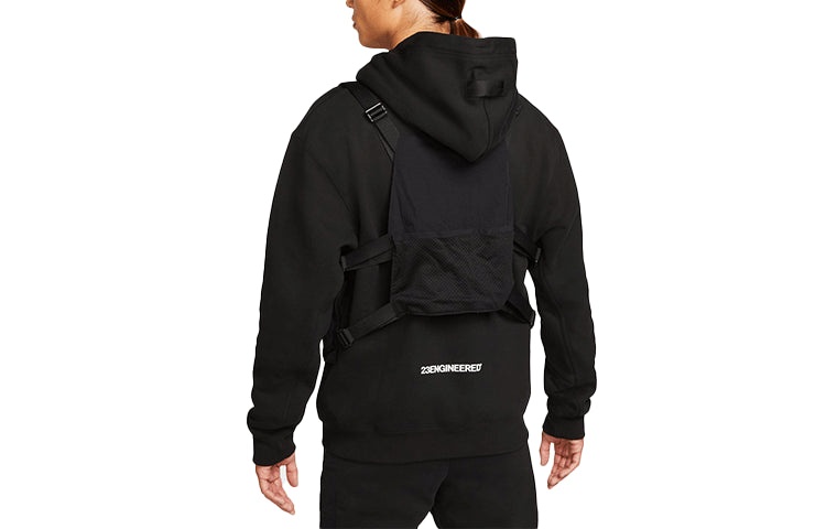 Air Jordan Multiple Pockets Solid Color Logo Detachable Fleece Lined Hooded Jacket Black DC9582-010 - 2