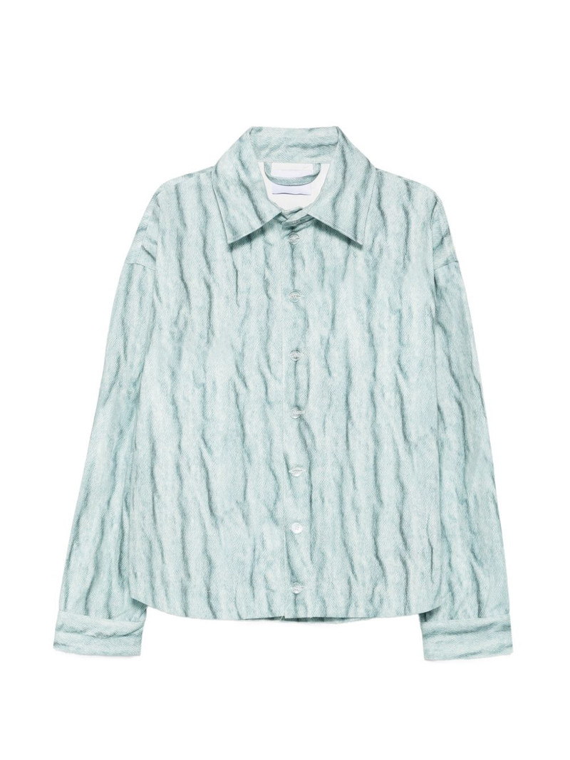 crinkled-effect shirt jacket 1