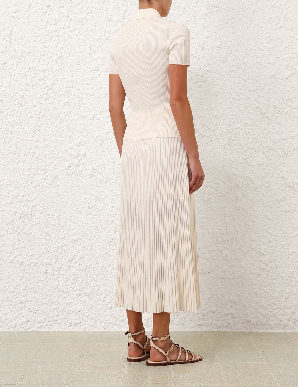 PLEATED MIDI SKIRT - 4