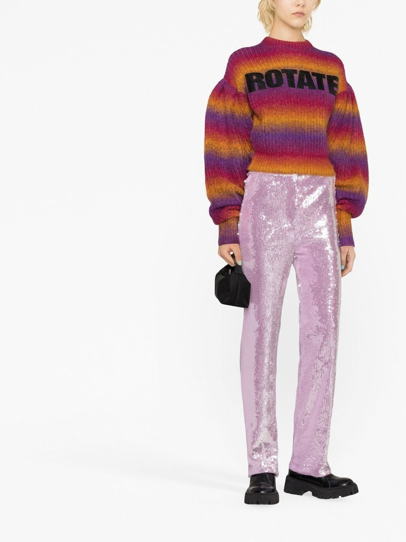 intarsia-logo striped cropped jumper 3