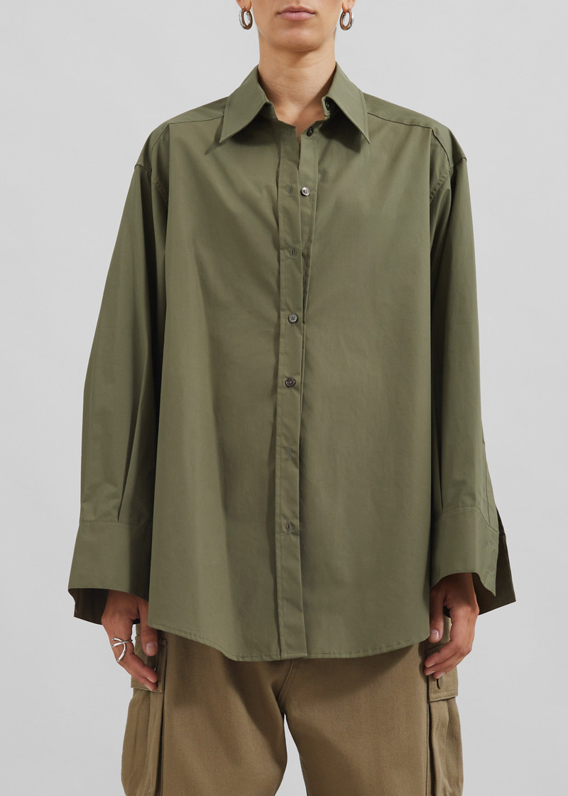Prato Button Up Shirt - Khaki 11
